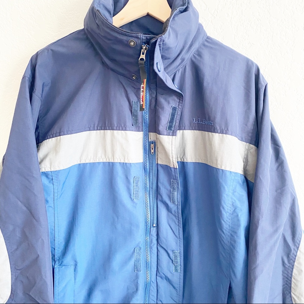 L.L. Bean Color Block Zip Up Jacket Medium - image 6